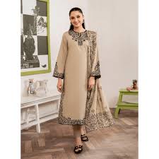 3 Pcs Women's Unstitched Embroidered Suit